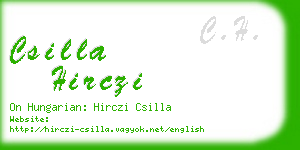 csilla hirczi business card